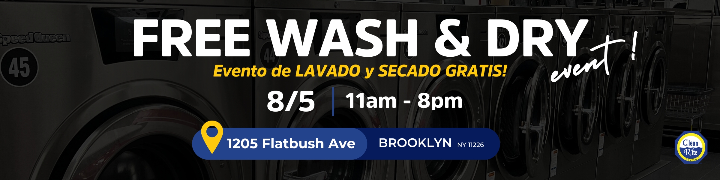 Free Wash Event Brooklyn website cover