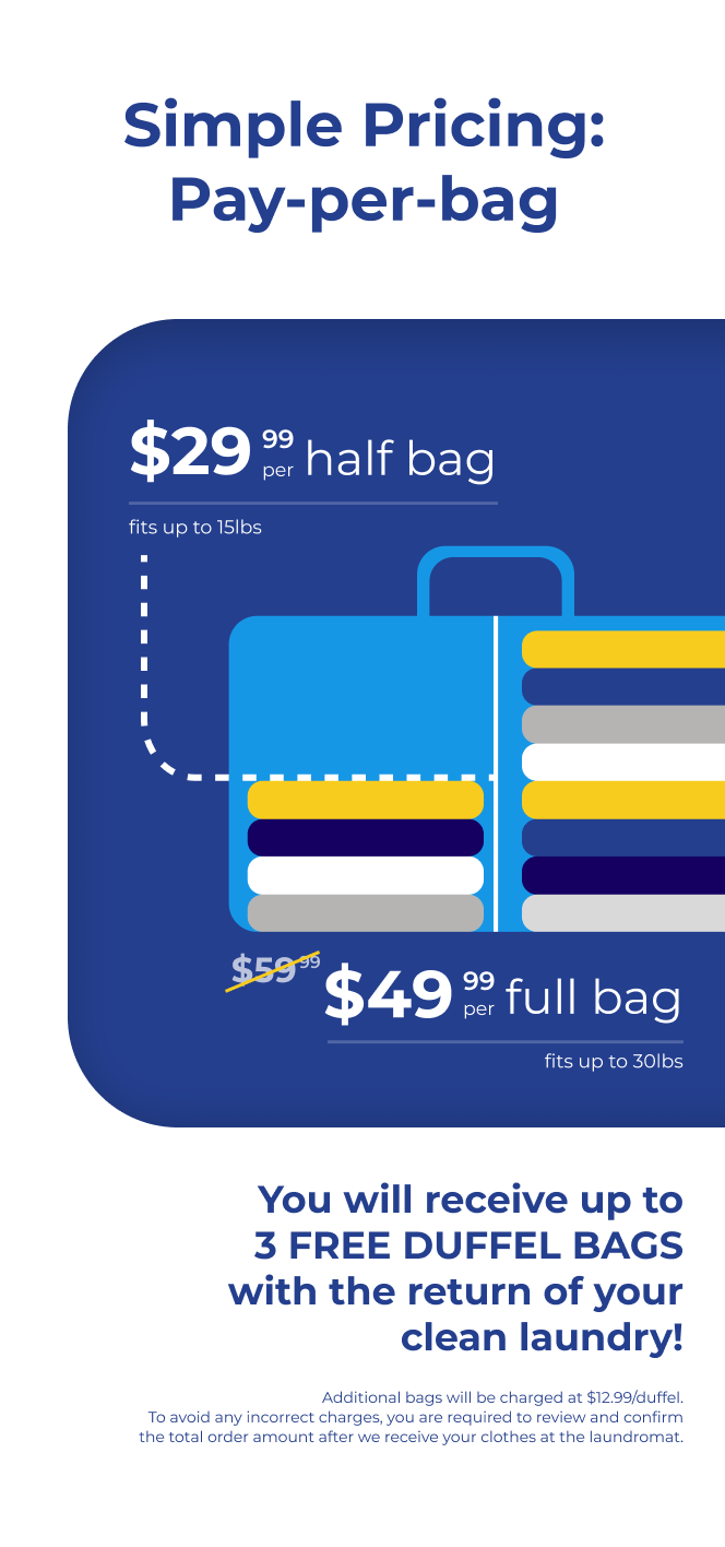 simple pay-per-bag pricing